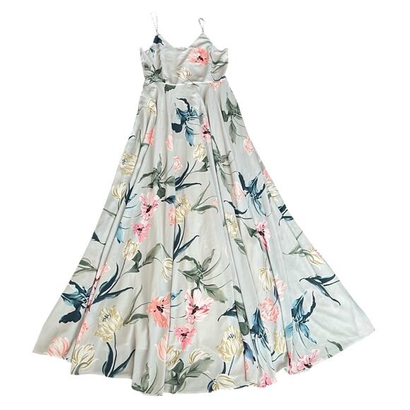 Yumi Kim Revolve Women’s Peace and Love Sage Floral Maxi Dress in Westview Moon - Picture 12 of 13